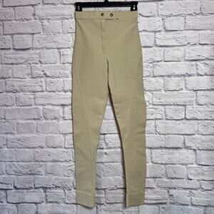 Lavenham Long Melford Riding Breeches Size 26R Beige Knee Patch Pant EUC ENGLAND